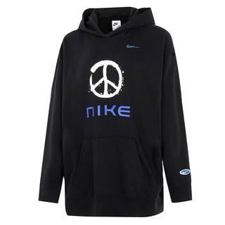 耐克（NIKE）卫衣女装春秋季跑步运动服针织时尚宽松连帽上衣套头衫FB1823-435 FB1823-010黑色 XS