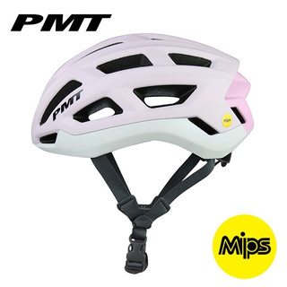 PMT MIPS典雅骑行头盔自行车轻量气动安全帽公路车山地车男女装备护具 樱花粉 L码(适合头围58-61CM)