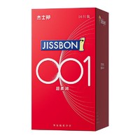 PLUS会员：jissbon 杰士邦 001超柔润安全套*16只+黄金持久*2只