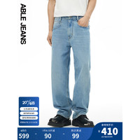 ABLE JEANS2023夏季新款男装宽松水洗牛仔裤子801438 水洗浅靛蓝 30/32