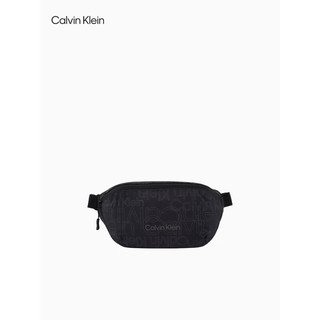 Calvin Klein女包23早秋新款运动潮流字母满印调节插扣斜挎胸包腰包PH0683 017-太空黑 OS