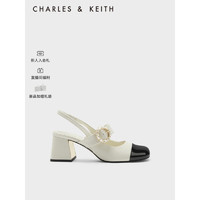 CHARLES&KEITH23秋季新品CK1-60361474包头粗跟玛丽珍鞋凉鞋女 Multi综合色 37