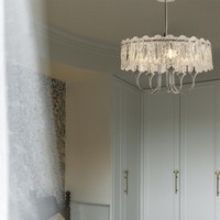 法式奶油风主卧吊灯卧室灯复古水晶灯现代吸顶灯