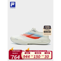 斐乐（FILA）FILA 斐乐官方 ENERGY1+男鞋路跑鞋2023夏季新款轻便跑步鞋运动鞋 浅灰云-GV 40.5
