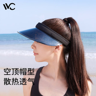 VVCVVC遮阳帽男女夏季防紫外线防晒帽轻薄透气太阳帽户外骑行帽子 幻影黑