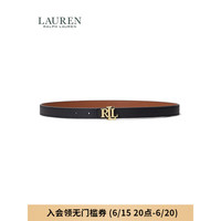 LAUREN RALPH LAUREN 拉夫劳伦女配 23年早秋徽标两面用皮革细腰带RL70393 999-多色 M