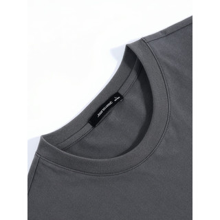 真维斯男装2023夏季新款男女同款舒适版型短袖T恤LA 黑色2010 185/104A/XL