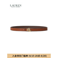 LAUREN RALPH LAUREN 拉夫劳伦女配 23年早秋徽标两面用皮革细腰带RL70394 200-多色 M