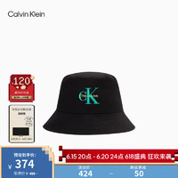 Calvin Klein Jeans23春季新款女士双面戴棉质渔夫帽K401023 BDS-太空黑 OS