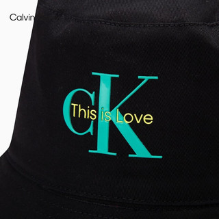 Calvin Klein Jeans23春季新款女士双面戴棉质渔夫帽K401023 BDS-太空黑 OS