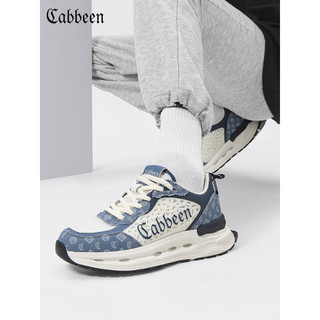 卡宾（CABBEEN）青年潮鞋时尚百搭拼接运动鞋男鞋透气舒适跑步鞋鞋子男 蓝色 39