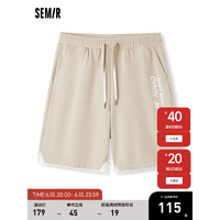 Semir[商场同款}森马休闲裤男2023夏季新款时尚假两件宽松休闲风五分裤 浅驼50025 160/66A/XS