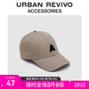 URBAN REVIVO2023夏季新款男街头风字母章仔斜纹棒球帽UAMA32081 卡其棕 F