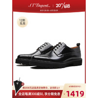 S.T.Dupont都彭手工皮鞋男士商务正装鞋亮面透气牛皮英伦德比鞋L32151737 黑色  欧码偏大一码.建议选购小一码