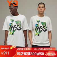 Y-3GRAPHIC夏新款男士T恤y3情侣款短袖圆领t恤38IL1790 白色 M