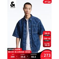 杰克·琼斯（JACK&JONES）杰克琼斯男时尚略宽松版型尖领领型按扣门襟衬衫223259004 蓝 170/92A/S