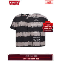 Levi's 李维斯 2023夏季新品男士短袖T恤潮流休闲 黑灰色 S