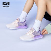 森馬（Senma）飞织鞋女鞋春夏运动鞋女网面运动鞋女士慢跑步鞋子女 紫色(女鞋)E款XL-BK905Z 38