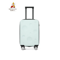 稻草人(MEXICAN)行李箱男商务万向轮密码拉杆箱女学生网红出差机长短途旅行登机箱 米绿色24英寸