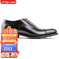 LOAKE男鞋Finsbury 时尚系带商务休闲正装皮鞋德比鞋男士婚鞋 Black 39.4码/UK6.0