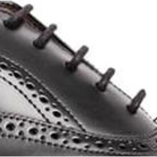 LOAKE男鞋 Bloomsbury 黑色皮革商务休闲系带正装皮鞋男士德比鞋 Black 39.4码/UK6.0