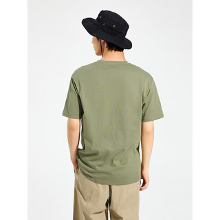 热风2023年夏季新款男士复古印花短袖T恤 07绿色 S