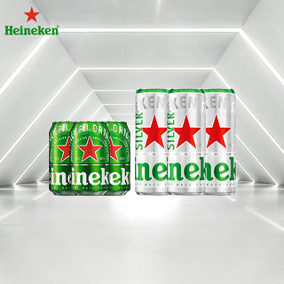 抖音超值购：Heineken 喜力 经典啤酒330ml*3听 + 星银330ml*3