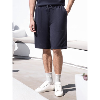 威可多（VICUTU）男士针织短裤舒适凉感不易皱时尚五分裤VRW88226501Y 浅驼 180/84A