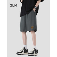 GLM森马集团短裤男运动宽松五分裤薄款休闲篮球沙滩裤子夏 灰色XL