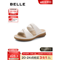 百丽（Belle）扭结休闲凉鞋女2023夏季新商场同款舒适凉鞋Z6F1DBL3