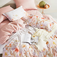 LOVO 乐蜗家纺 套件全棉床上套件花卉床单被套纯棉四件套