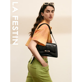 拉菲斯汀（La Festin）夏季包包2023新款高级质感单肩斜挎包女士百搭腋下包 621829 经典黑