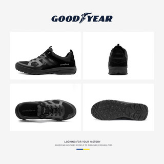 固特异（Goodyear）运动鞋男夏季2023新款网面透气薄款跑鞋软底减震潮鞋轻便休闲男鞋 黑色 38