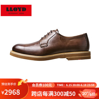 利来（LLOYD）2023进口德国商务精英绅士德比鞋13139 棕色 41