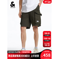 杰克·琼斯（JACK&JONES）夏季新款男士宽松简约时尚高街个性百搭潮流短裤22329F049 绿色 180/84A/LR