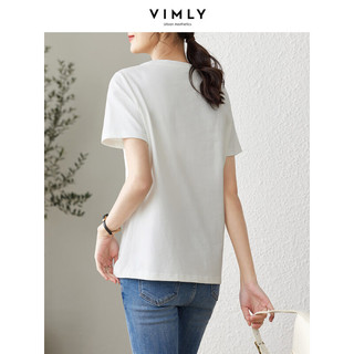 梵希蔓白色短袖t恤女夏季新款休闲重工立体天鹅刺绣半袖上衣体恤 V9675 白色 XL