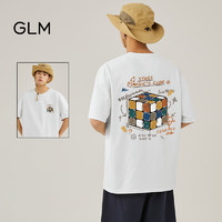 GLM 森馬集團品牌ins潮牌T恤短袖男純棉港風復古青少年男裝寬松半袖體