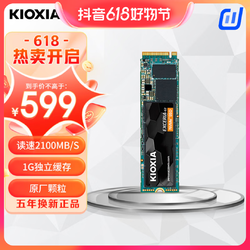 KIOXIA 铠侠 2TB SSD固态硬盘 NVMe M.2接口 EXCERIA G2 RC20 1TB