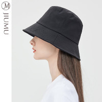 玖慕（JIUMU）遮阳帽渔夫帽女士夏季户外防紫外线太阳帽凉帽防晒帽子女CW100 黑色
