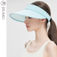 玖慕（JIUMU）遮阳帽空顶帽女士夏季户外防紫外线太阳帽凉帽防晒帽子女 CW096 蓝色