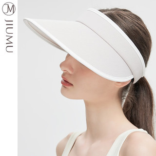 玖慕（JIUMU）遮阳帽空顶帽女士夏季户外防紫外线太阳帽凉帽防晒帽子女CW093 米灰色