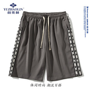 俞兆林（YUZHAOLIN）短裤男夏季休闲五分裤潮牌外穿透气宽松运动美式高街沙滩裤子