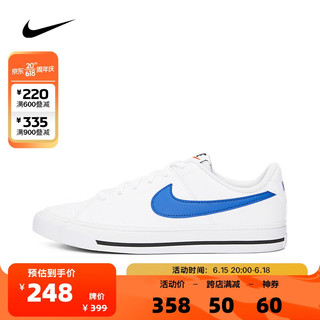 NIKE 耐克 Court Legacy (gs) 大童休闲运动鞋 DA5380-101 白色/蓝 35.5