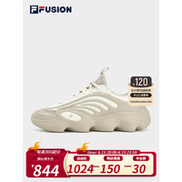 斐乐（FILA）FILA FUSION斐乐潮牌RAY III男鞋未来潮鞋2023夏新轻量缓震休闲鞋 微白/黄水泥-WC 40.5