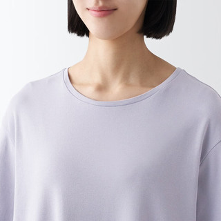 MUJI 無印良品 无印良品（MUJI）女式 双罗纹编织 短袖连衣裙 裙子 长裙 BBP44A3S 薰衣草色 L