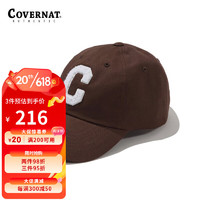 COVERNAT棒球帽毛绒大C标志鸭舌帽显脸小男女帽子街头穿搭单品 棕色 F