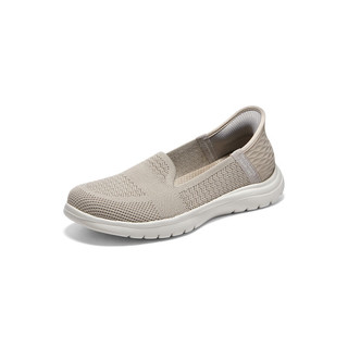 斯凯奇（Skechers）Slip ins闪穿低帮鞋女鞋简约单鞋136541 灰褐色/TPE 38.5