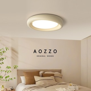 AOZZO 奥朵 奶油风卧室灯法式吸顶灯现代简约房间全光谱护眼灯创意中山灯具