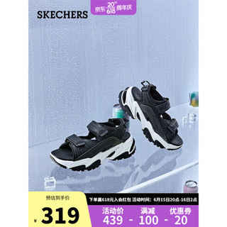 斯凯奇（Skechers）Skechers休闲舒适露趾沙滩鞋896052 黑色/BLK 36