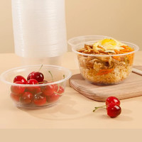 health 益力 一次性碗打包餐盒塑料家用冰粉专用碗商用圆形小汤碗筷餐具吃饭盒